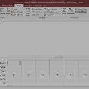 SQL With Microsoft Access 2016 Lesson 1 Create Table