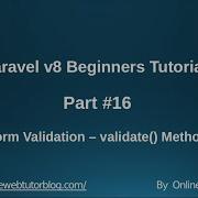 Learn Laravel 8 Beginners Tutorial 16 Form Validation Validate Method Rules 1