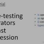 C Tutorial Type Testing Operators Cast Expression