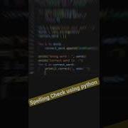 Spelling Check Using Python