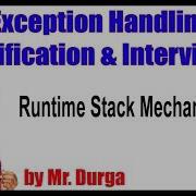 Java Exception Handling Runtime Stack Mechanism By Durga Sir