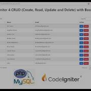 Codeigniter 4 CRUD Create Read Update And Delete With Bootstrap