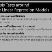 Hypothesis Tests On Multiple Linear Regression Using R T Test Partial F Test Model Comparison