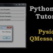 Python Tutorial Creating QMessageBox With Pyside2