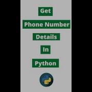 How To Get Details Of Phone Number Using Python Shorts