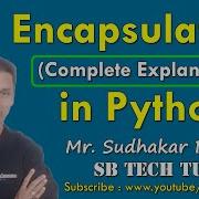 Encapsulation In Python Encapsulation OOPs In Python Python Programming Telugu