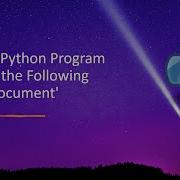Write A Python Program To Print The Following Here Document