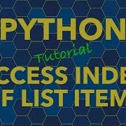 Python Access Index Of List Items Using For Loop