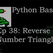 Python Basics Reverse Number Triangle