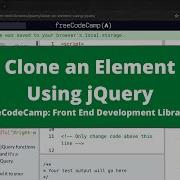 Clone An Element Using JQuery JQuery FreeCodeCamp Tutorial