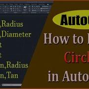 How To Draw Circle In AutoCAD Circle Command In AutoCAD Autocad Cad