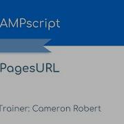 AMPscript CloudPagesURL In Salesforce Marketing Cloud