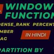 SQL Window Functions RANK DENSE RANK PERCENT RANK ROW NUMBER LEAD LAG SQL Tutorial In Hindi