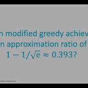 5B 1 Revisiting Modified Greedy Algorithm For Monotone Submodular Maximization With A Knapsack Cons