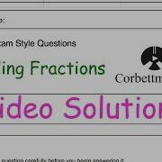 Adding Fractions Answers Corbettmaths