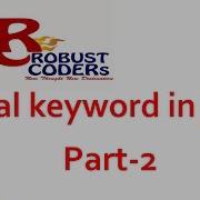 Final Keyword In Java Robust Coders