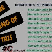 C Programming Tutorial Beginners Header Files In C Language