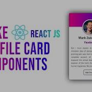 How To Create Profile Card Components In ReactJS Profile Card Design