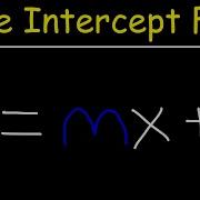 Slope Intercept Form Y Mx B Algebra
