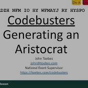Codebusters Generating An Aristocrat
