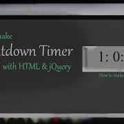 Timer With HTML And JQuery How To Make Countdown Timer In Html JQuery