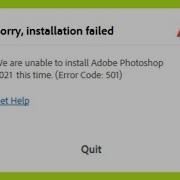Adobe Error Code 501 Sorry Installation Failed Photoshop Illustrator Premiere Pro After Effects Fix