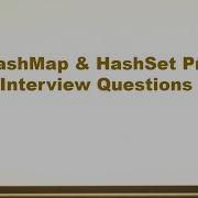 Java HashMap And HashSet Practice Interview Questions