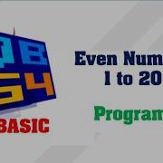 Print Even Number From 1 To 20 For Loop Looping Program QBasic Make Easy