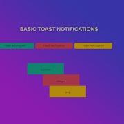 Basic Toast Notifications HTML CSS JAVASCRIPT