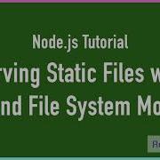 Serving Static Files With Http File System Modules Nodejs