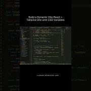 Build A Dynamic Vite React Tailwind Site With CSS Variables Shorts