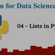 Python For Data Science And AI 04 Lists In Python Sinhala