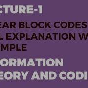 Linear Block Codes Full Explanation With Humming Distance And Syndrome