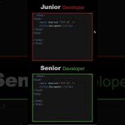 Junior Vs Senior Developer Programming Html Javascript Webdevelopment Html5 Webdesign Css3