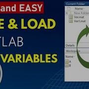 Save And Load Variables In MATLAB How To Save Variables From MATLAB Workspace