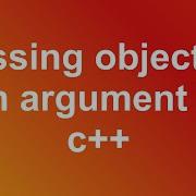 Passing Object As An Argument In C