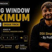 Sliding Window Maximum LeetCode 239 Deque Trick Hard Asked In Google Amazon Meta