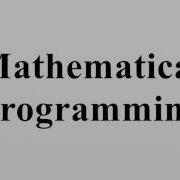 Mathematical Programming