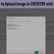 Как загрузить изображение в CKEDITOR с помощью PHP