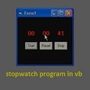 Stopwatch Program In Vb Visual Basic 6 0