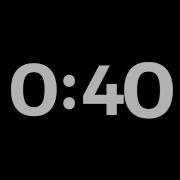 40 Second Countdown Timer No Sound Dark Background