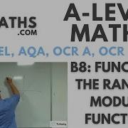 A Level Maths B8 06 Functions The Range Of Modulus Functions