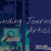 Finding Journal Articles In A Database