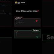 Junior Vs Senior Coding Javascript Shorts Senior