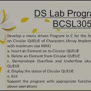 Circular Queue DS Lab Program