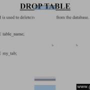 67 DROP TABLE Or Delete Table From Database In SQL Hindi