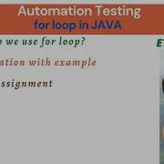 Automation Testing For Loop In Java Simple Explanation With Example