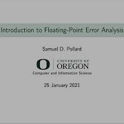 Introduction To Floating Point Error Analysis