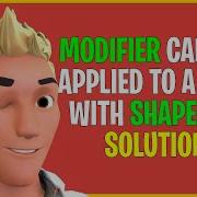 Modifier Cannot Be Applied To A Mesh With Shapekeys Blender Solution Fix