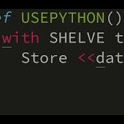 Python Use Of Shelve To Store Data